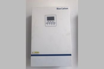 Blue Carbon MPPT Charge Controller and Pure Sine Wave Inverter for solar power systems, efficient charging and clean AC output