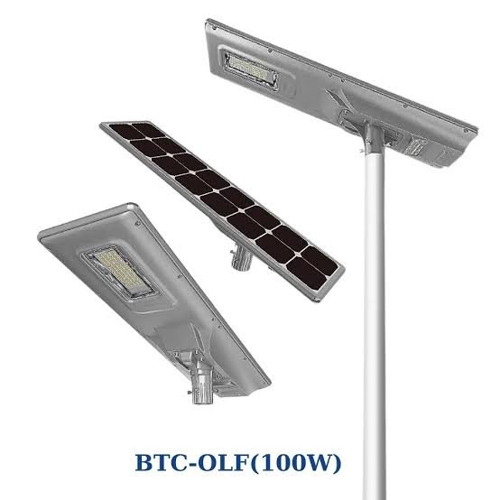 OLF All-in-One Solar Street Light with Built-in Panel and Lithium Battery for Outdoor Lighting
